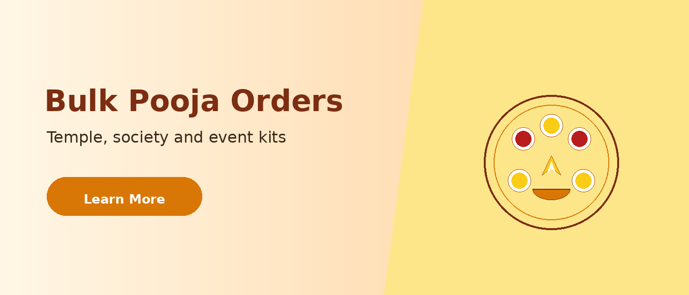 Bulk pooja orders
