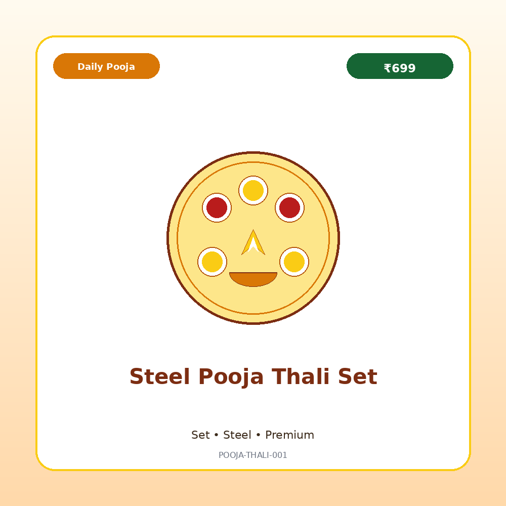 Steel Pooja Thali Set